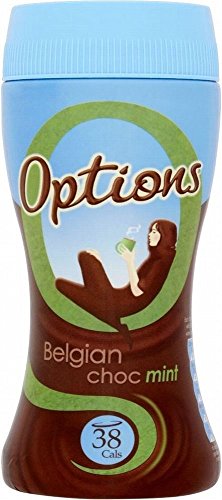 Options Belgian Chocolate Mint Instant Hot Chocolate Drink - Heisse Tinkschokolade mit Pfefferminzgeschmack , 220g (1er Pack)