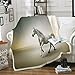 Marrone Cavallo 3d Stampa Copriletto Sherpa Coperta Divano Copriletto Viaggi Gioventù Biancheria Da Letto Outlet Velluto Peluche Tiro Coperta In Pile