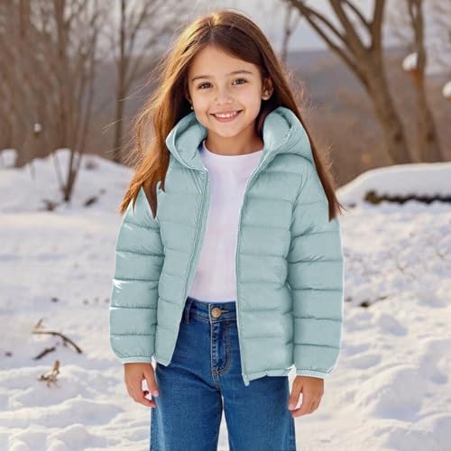 Boys Girls Winter Hooded Puffer Jacket Coats Kids Light Weight Padded Down Outerwear Cotton Plush Heavyweight Hoodies2