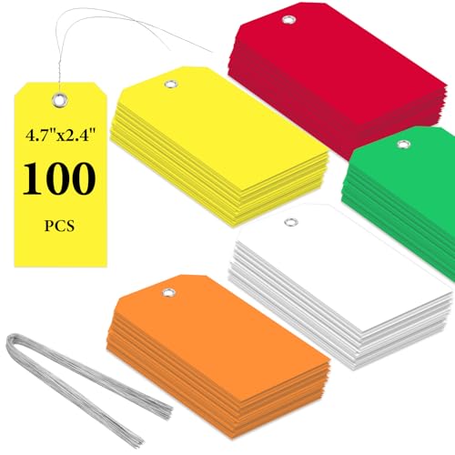 Flintronic 100 Stück Wasserdichte Versandetiketten aus Kunststoff, Beschreibbare Hängeetiketten, Wiâ€¦ – Miniatur