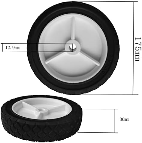 Pair of Wheels Universal Replacement for Lawn Mower and Carts, 7x1.50 Rubber Wheels Width:1.26-Inch/32mm - Thumbnail 5