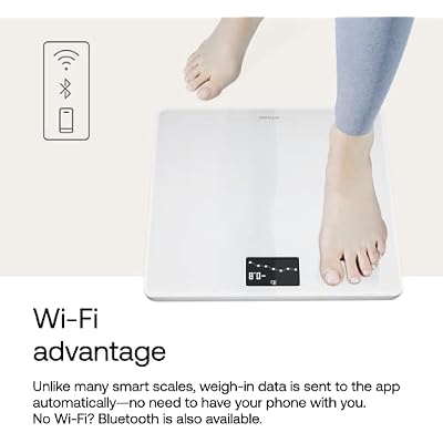 Withings Body - Digital Wi-Fi Smart Scale with Automatic Smartphone App Sync, BMI, Multi-User Friendly, with Pregnancy Tracker & Baby Mode