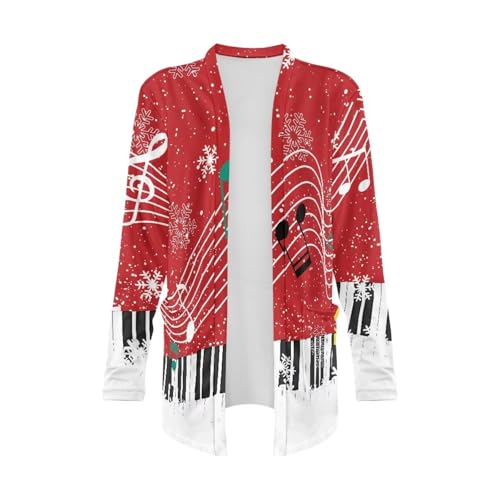 Image of Women's Open Front Cardigan Long Sleeve Loose Sweater Lightweight Soft Cardigan Jackets