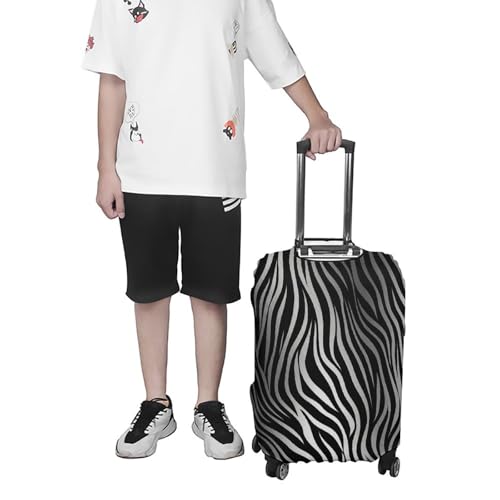 Housse de valise zèbre lavable et résistante aux rayures en polyester S - 7