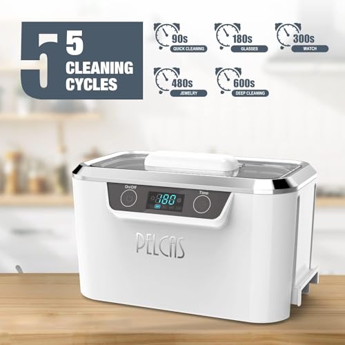 Ultraschallreinigungsgerät 800ml- PELCAS Ultraschallgerät Touchscreen Ultraschallreiniger mit LCD...