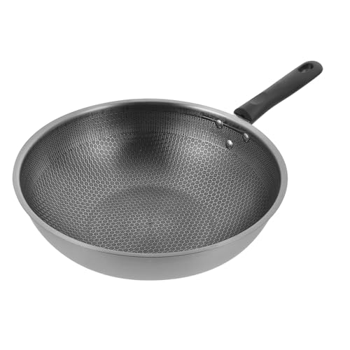 Sartén Wok de acero inoxidable antiadherente 32 cm con mango miniatura 1