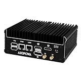 AIOPCWA ファンレス ミニPC、産業用 商業用 組込PC、インテル N100、2×2.5GbE i226V LAN、2×COM RS232 シリアルポート、7/24 無音 Fanless Industrial Mini PC、ベアボーン NO RAM/OS/NVMe SSD、WinOS Linux WiFi/BT対応、Type-C SIMカード