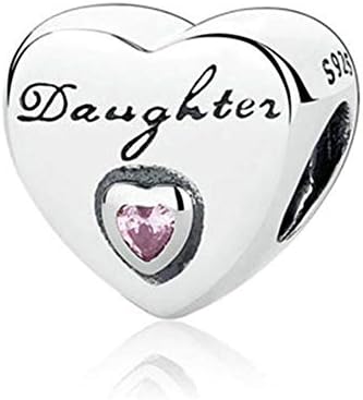 SUNWIDE Fit Pandora Charms Bracelet Daughter/Sister/Best Friends Heart Love Charms