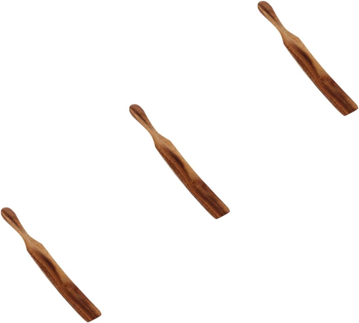 Alipis 3pcs European Style Long Handle Wooden Shovel Wood Food Turner Long Handled Wood Spatula Wood Turner Bamboo Spurtles Wooden Wok Turner Wooden Spatula Cream Wooden Spoon