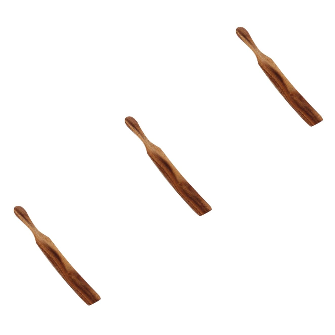 Alipis 3pcs European Style Long Handle Wooden Shovel Wood Food Turner Long Handled Wood Spatula Wood Turner Bamboo Spurtles Wooden Wok Turner Wooden Spatula Cream Wooden Spoon