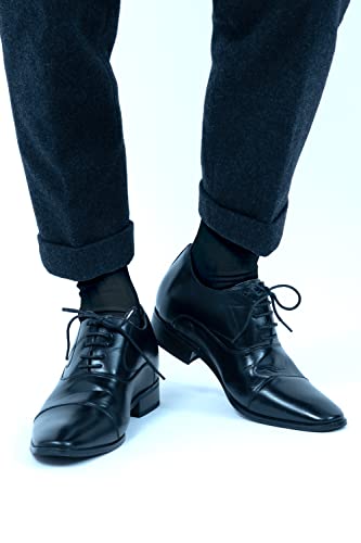 HAVILAH MODE 7cm シークレット ヒールアップ 背が高くなる靴 シューズ 本革風 高級合皮 メンズ 厚底 ビジネス フォーマル の商品画像 3