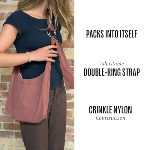 Image of Thread Wallets Slouchy Shoulder Bag for Women - Crescent Sling Purse, Unstructured & Foldable