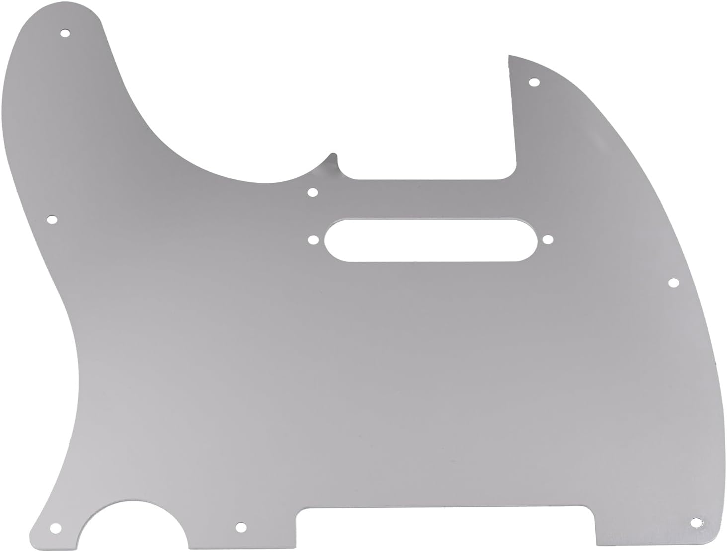 8 Hole Anodized Aluminum Tele Pickguard Scratch Plate for USA/Mexican Fender American Standard Telecaster Modern Style Electric Guitar (Silver)