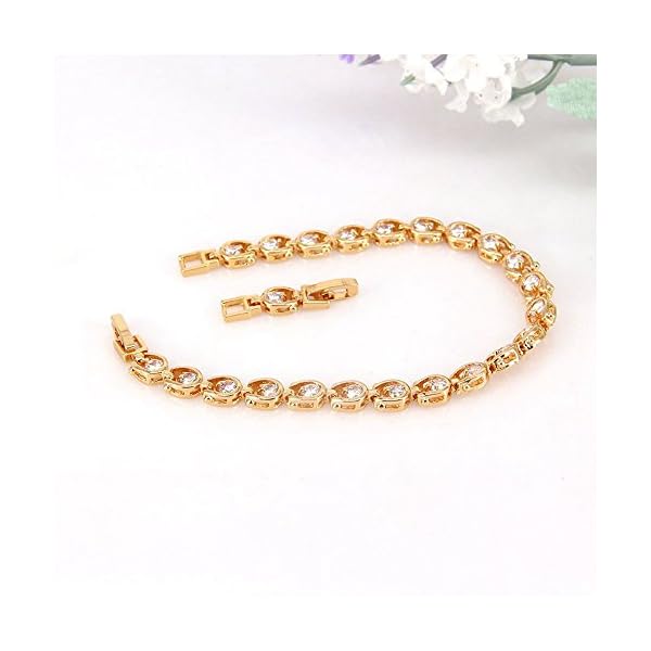 Women Bracelets, 18K Multi-Gemstone and Diamond Tennis Bracelet Gold Heart Bracelets for Women (Diamond Bracelet)