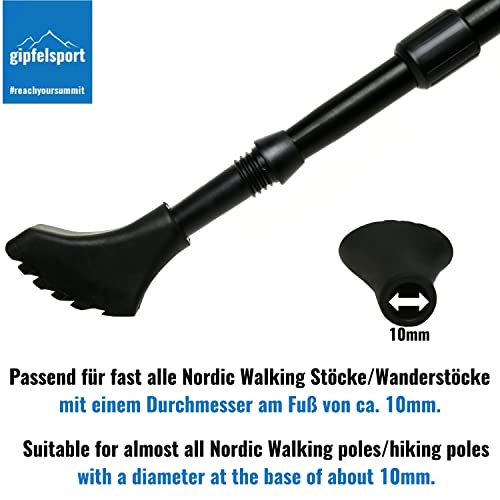 Foto von gipfelsport Nordic Walking Stöcke Gummipuffer für Walkingstöcke, Wanderstöcke und Trekkingstöcke | Schuhe, 12 Stück, 6 Paare