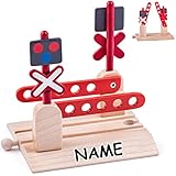 Material: hochwertiges & sehr stabiles NATUR Holz / ___durch diese Schienen Teile können die Kinder Ihre Eisenbahnstrecke & Autostrecke - INDIVIDUELL verändern - SPIELSPASS garantiert !