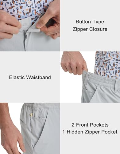 M MAELREG Mens Golf Pants 5 Pockets Lightweight - 30"/32"/34" Dry Fit Water-Resistant Stretch Dress Work Mens Casual Pants3