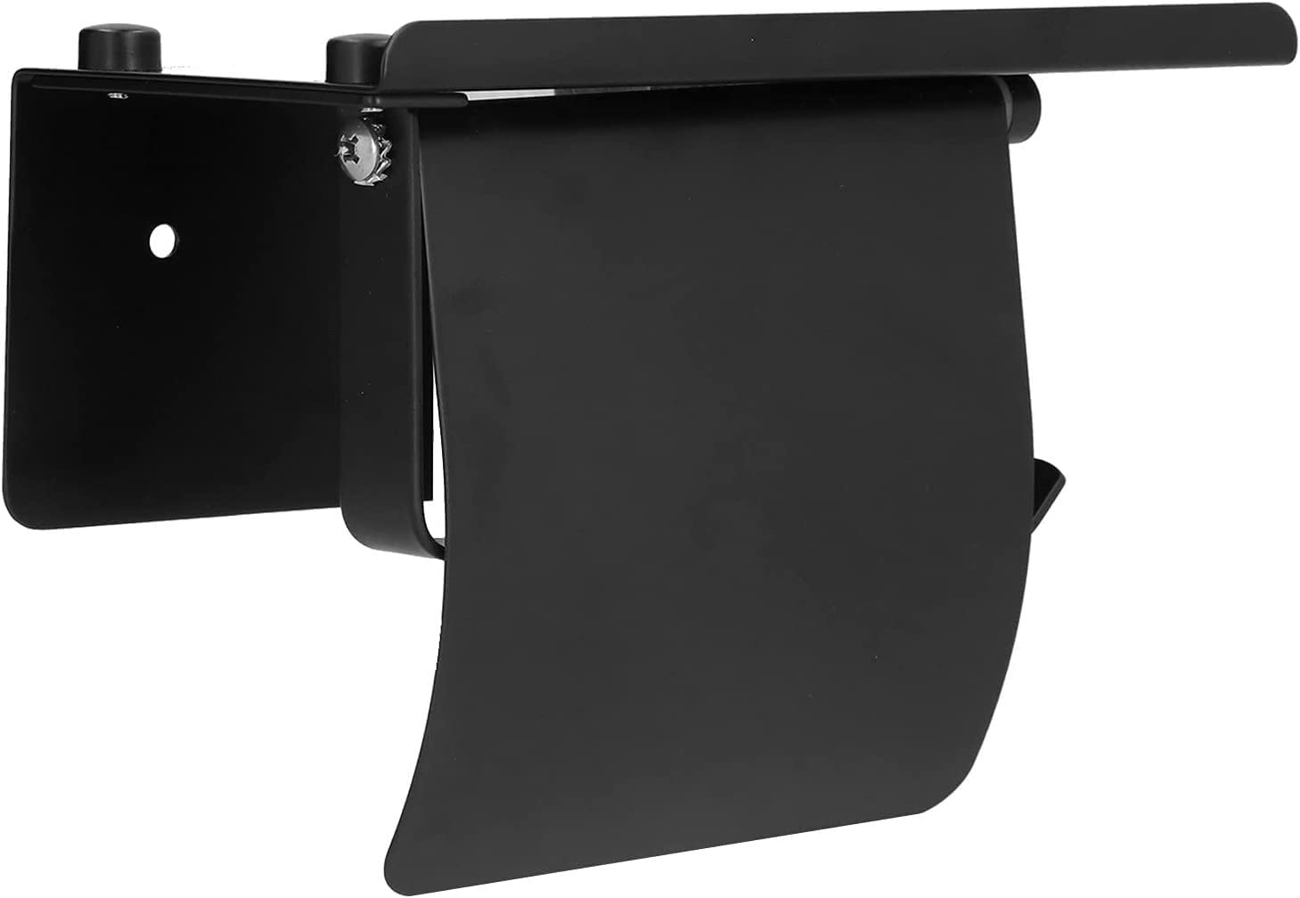 WallMounteToilet Dispenser di carta igienica nero in acciaio inox adesivo porta asciugamani di carta con ripiano impermeabile Bagno nizer per prodotti per l'igiene