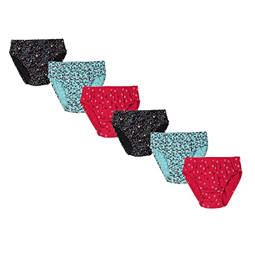 Image of Red Rose Cotton Printed Underwear for Girls | Girl's Panties (Pack of 6) (Multicolor)