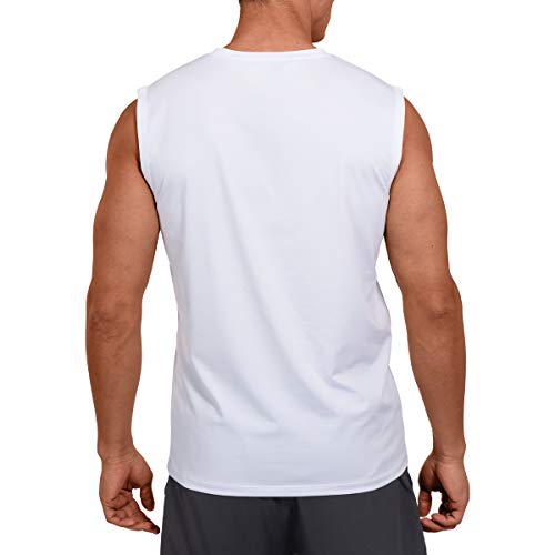M Moteepi Workout Tank Tops Mens Sleeveless T Shirts Bodybuilding Undershirts White 2Xl #TOP2