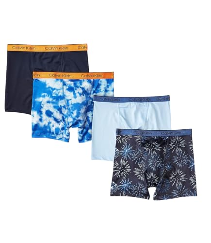 Image of Calvin Klein Kids Boys' Performance Boxer Brief Underwear 4-Pack