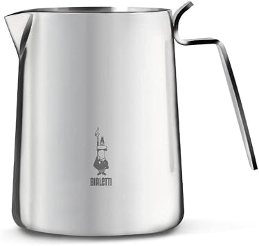 Bialetti 1807 Milk Jug Bricco 50Cl, Stainless Steel, Silver, 30 x 20 x 15 cm