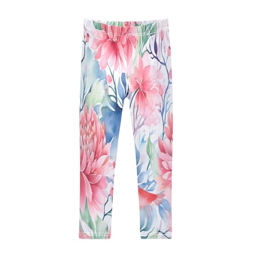 Bolaz Toddler Girls Leggings Printed Yoga Pants Leggings Pink Fish Flower for Kids