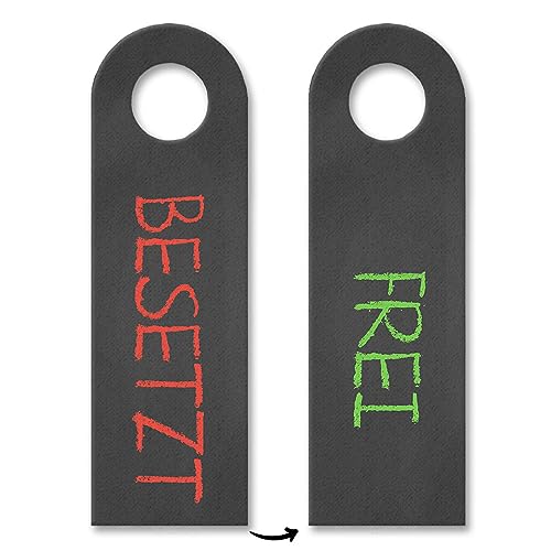 trendaffe - Besetzt oder Frei Türhänger mit Tafel Muster WC Klo Toilette...