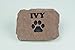 GraphicRocks Personalized Red Pet Memorial Stone Headstone Grave Marker Dog or Cat with Paw Print and Engraved with Name of Your Pet