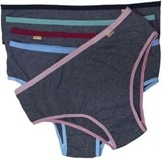 Kit 5 calcinha calçola plus size com cintura alta Monaliza para senhora e grávidas confortável para o dia a dia tamanhos grandes 46/48/50/52/54/56  