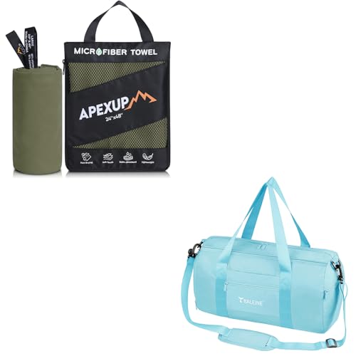 Gym Duffel Bag + Microfiber Gym Towel (48