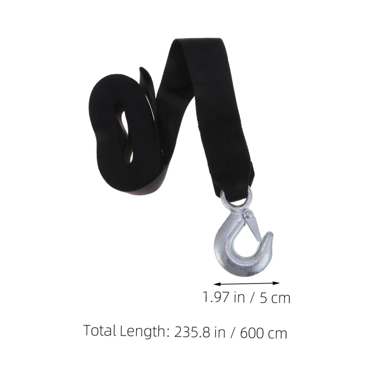 Mikinona Winch Straps with Hook Heavy Duty Towing for Cars Trailers and Suvs Quick Release Mechanism High Elasticity for Shock Absorption Versatile Tow Straps