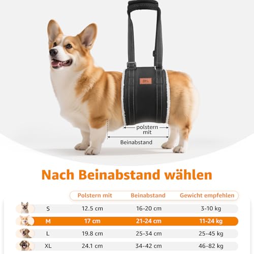 Hundegeschirr Hunde Tragehilfe Einstellbar Gehhilfe Hund Treppe Hund Hinten Lift Support Geschirr Kleine, Mittelgroße und Große Hund Rehabilitation Tragegurt für Rückenmarkinfarkt Arthrosen