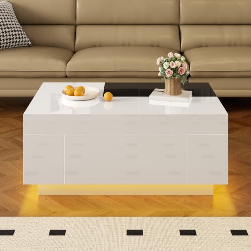 Mesa centro salon extensible para decoracion de hogar inteligente 3