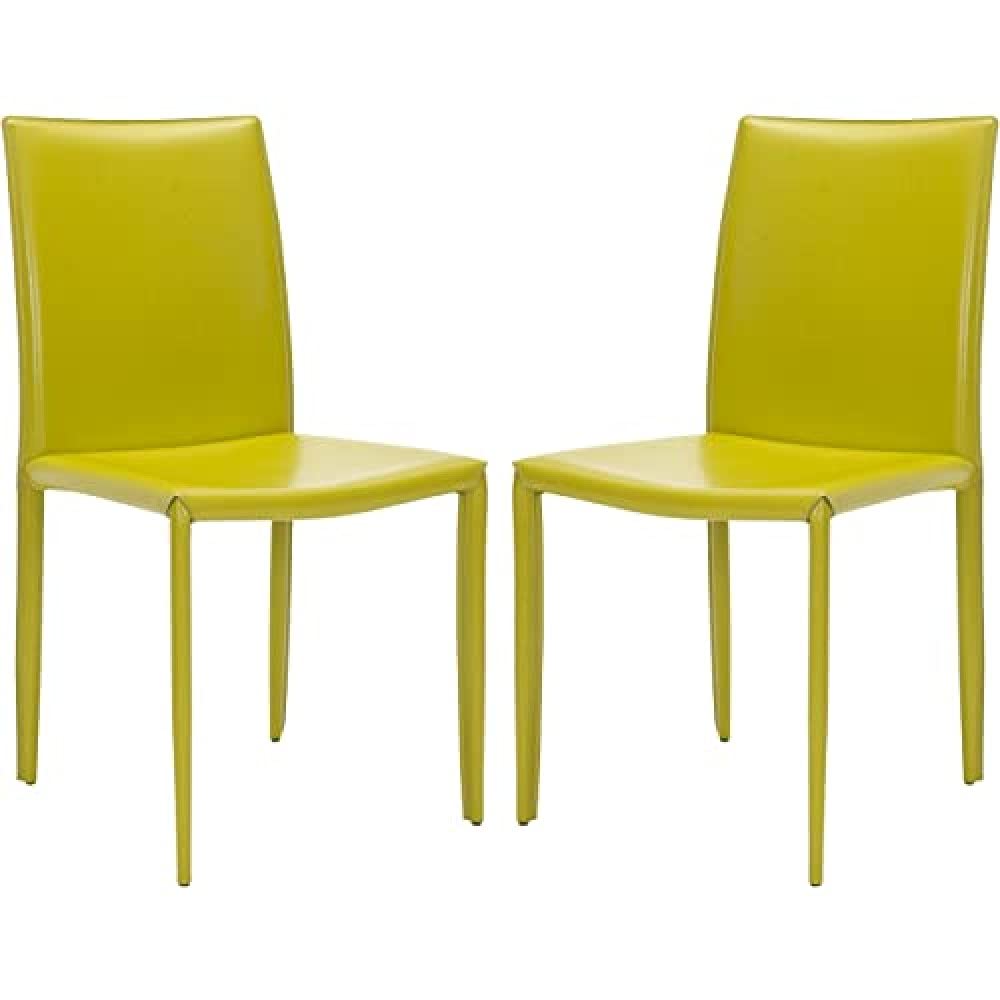 Safavieh Brody Accent Sedia, in Metallo, Colore: Verde Lime, 2 Pezzi