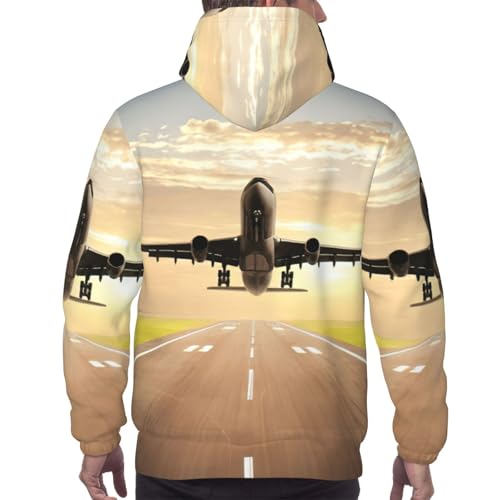 Sweat à capuche avion pour homme EdWal en polyester avec poche pull décontracté
