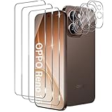 Xunzii Schutzfolie für OPPO Reno 15 für Panzerglas, 3 Stück Bildschirmschutzfolie & 3 Stück Kameraschutz, 9H Festigkeit Anti-Kratzen Schutzglas, HD-Klar Panzer Schutz Glas, Bläschenfrei Folie