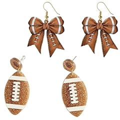 Bow Football Earrings