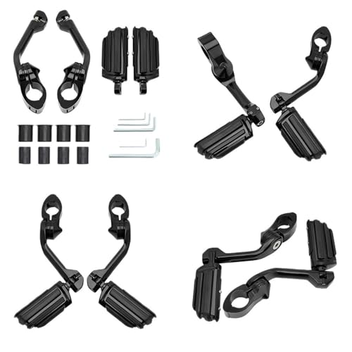 Cale-pieds de 32 mm pour moto Touring protection moteur noire chrome accessoires
