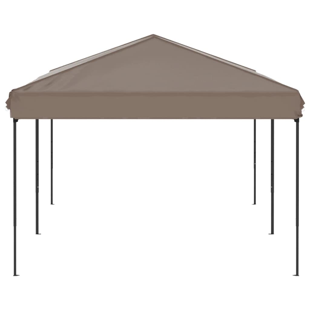 Faltbares Partyzelt Taupe 3x6 m Pavillon aus 210D Oxford-Gewebe mit UV-Schutz stabilem Stahlgestell wasserdicht für Garten, Terrasse, Camping, Event, Grillen, Outdoor