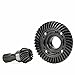 Hard Steel Diff Ring Pinion Gear for Traxxas X-MAXX 1/5 Front + Rear Helical Teeth Steel Part (Rear Pinion Gear +Diff Ring)