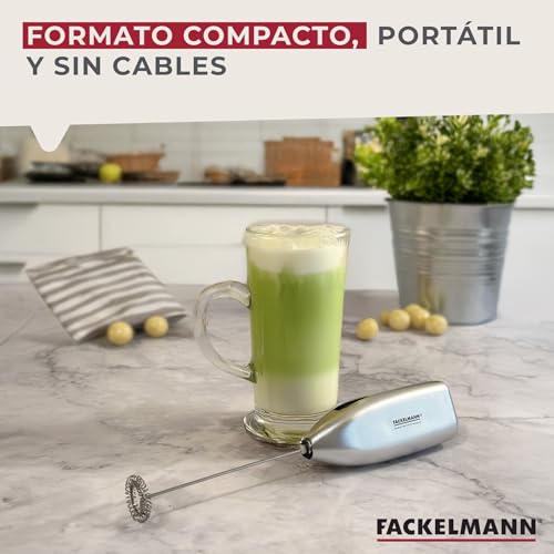 Fackelmann Espumador de Leche, Batidor de Leche Espuma Electrico 13.500 RPM para Capuccino, Té Matcha, Mini Batidor, Milk Frother, Batidor Leche Sin Cables, Mini Batidora Portatil, Batidor Matcha - imagen 4