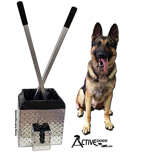 Activedogs Best Ever Dog Poop Scooper Bucket - All Aluminum Design Heavy Duty