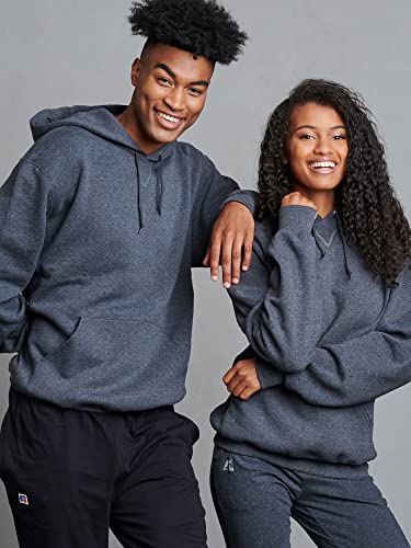 Russell Athletic Men's Dri Power Pullover Fleece Hoodie, Black Heather, X-Large #TOP2