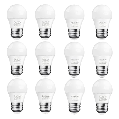 ProPOW 25 Watt Light Bulbs Equivalent A15 25W LED Light Bulb 2700K Soft White E26 3W Type a Low Wattage Light Bulbs for Bedroom (12 Pack)