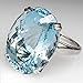 MAIHAO Vintage Fashion Women 925 Silver Oval Cut Aquamarine Gemstone Ring Engagement Wedding Jewelry Size 5-11 (US Code 10)