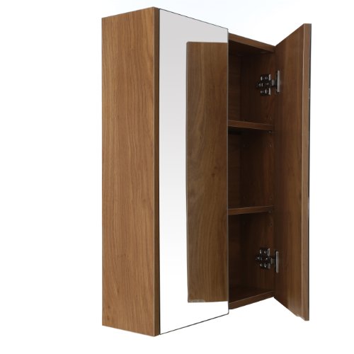 Premier Housewares, 2403292, Armadietto pensile a 2 ante, con specchio, effetto quercia - Image 3