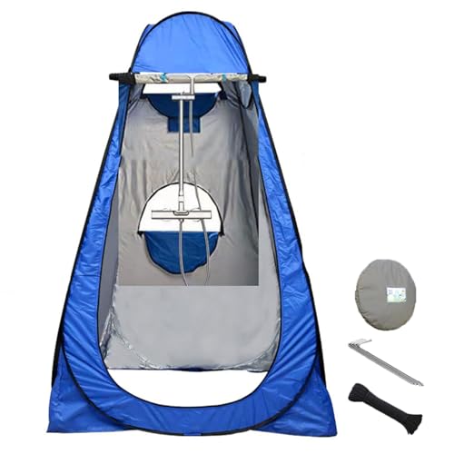 Outdoor Private Tent, Instant Outdoor Shower Tent Camp Toilet, Easy Assembly Changing Room for Beach Camping Hiking, Outdoor Sun Shelter Royal Blue