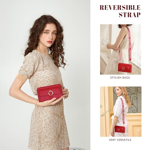 Richeart Purses for Women - Vegan Leather Phone Wallet with Card Slots - Crossbody Bag Adjustable Strap3