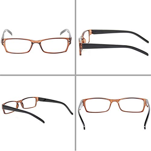 image for Kerecsen Reading Glasses 5 Pairs Spring Hinge Man and Women Plasitic M